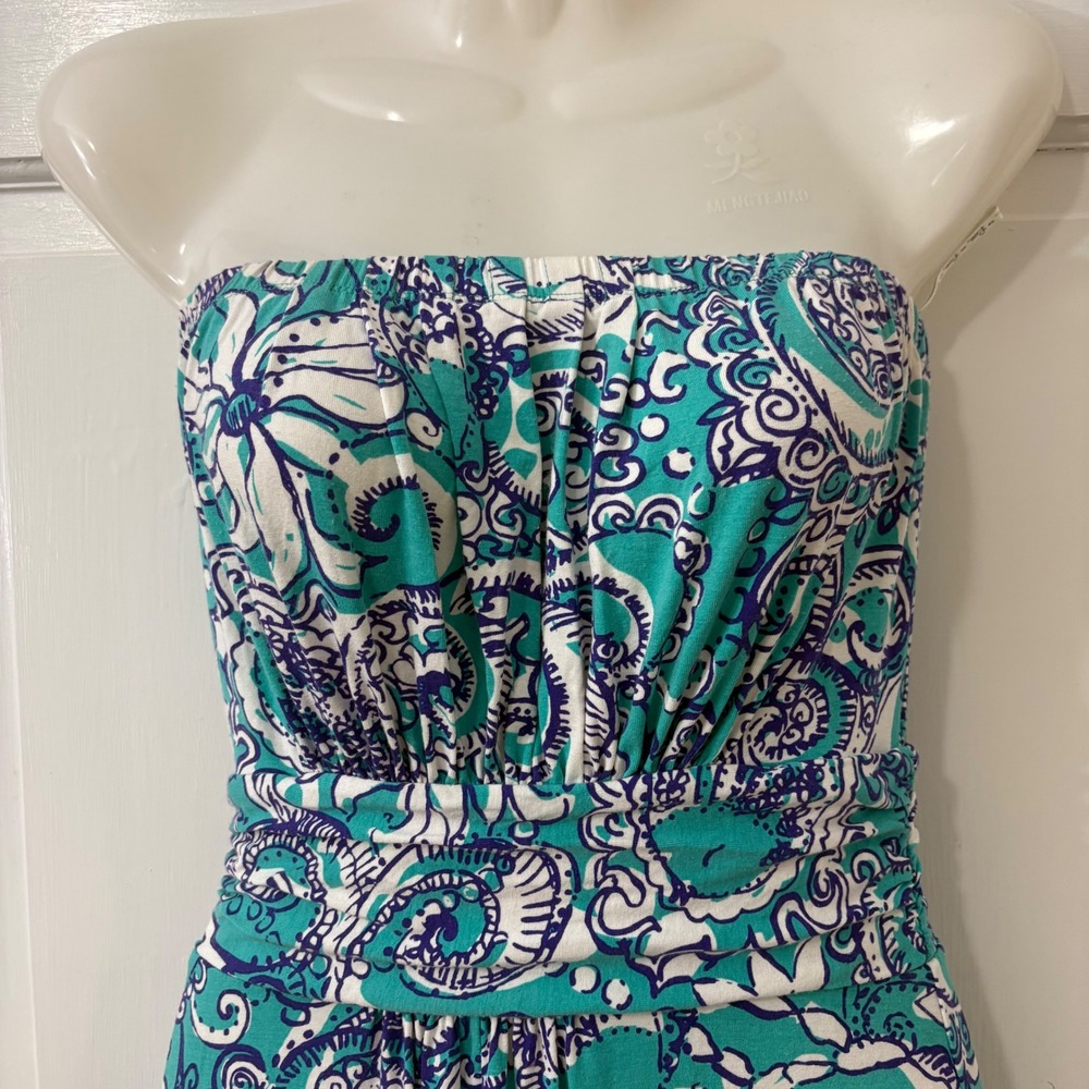 Lilly Pulitzer Holbrook Maxi Dress XS Montauk Seafoam Green Beach Boho Resort - Picture 3 of 8